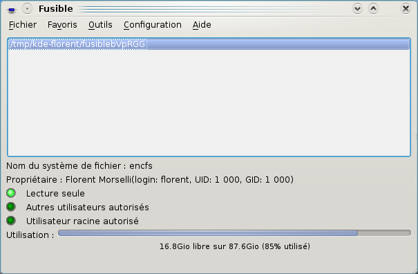 Interface principale de Fusible2 Interface principale de Fusible2