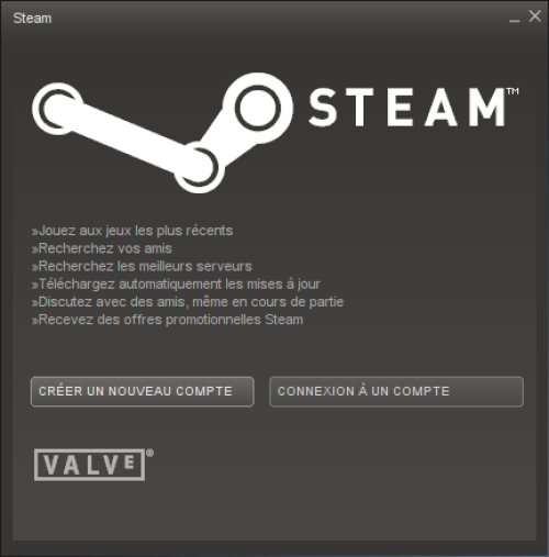 Connexion à Steam Connexion à Steam