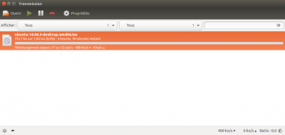 L'interface de Transmission sous Ubuntu 11.10