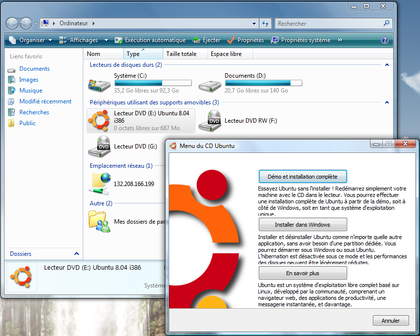 uMenu, exécuté sous Microsoft Windows Vista uMenu, exécuté sous Microsoft Windows Vista