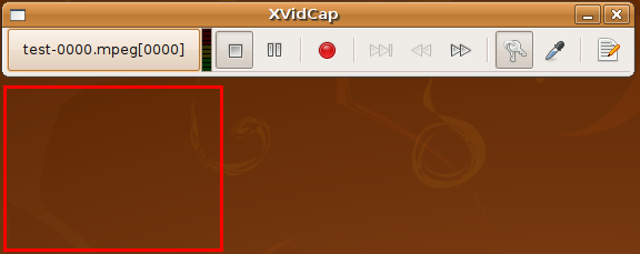 Interface de XVidCap Interface de XVidCap