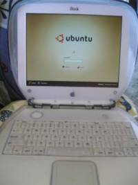 Ubuntu installé dans un iBook G3 "Palourde"