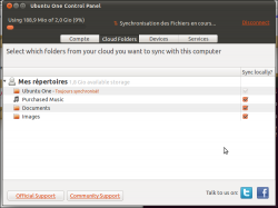 Le nouveau centre de contrôle d'Ubuntu One