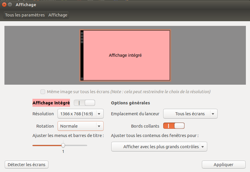 Bug résolution écran Asus/Gigabyte Radeon sur Ubuntu Xenial 16.04 : affichage intégré